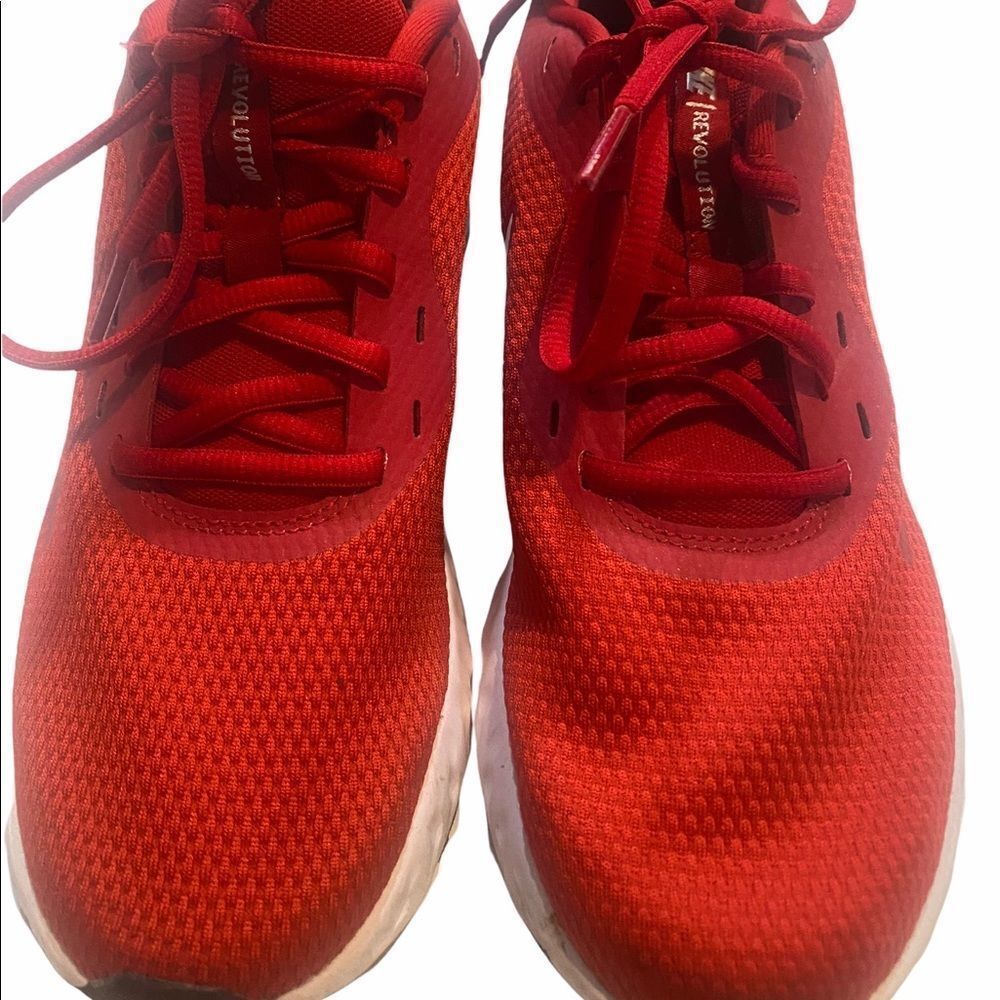 Men's Nike Revolution 5 - Red, Black, and White - Running Shoes - Size 7.5